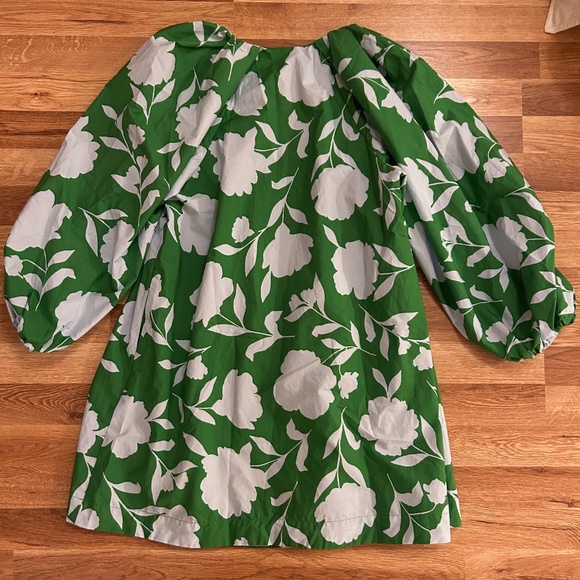 Kate Spade Green and White Floral Mini Dress - Picture 4 of 8